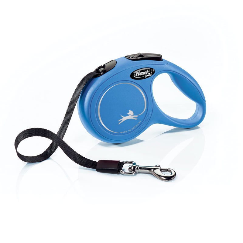FLEXI New Classic Tape Extra Small Retractable Dog Leash for Small Dogs Upto 26 lbs. â€“ 10 ft., Blue | Tangle Free Pet Walking Leash with One-Handed Brake, Pause, Lock|German Quality Product - Image 1